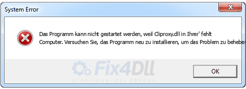 Cliproxy.dll fehlt