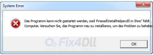 FirewallInstallHelper.dll fehlt