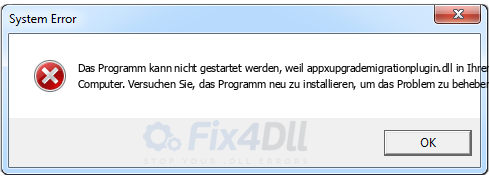 appxupgrademigrationplugin.dll fehlt