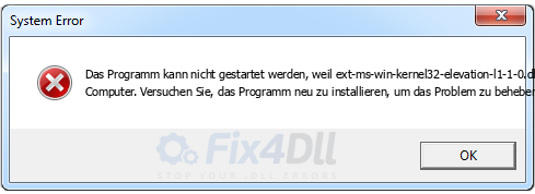 ext-ms-win-kernel32-elevation-l1-1-0.dll fehlt