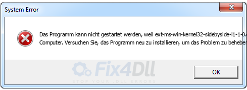 ext-ms-win-kernel32-sidebyside-l1-1-0.dll fehlt