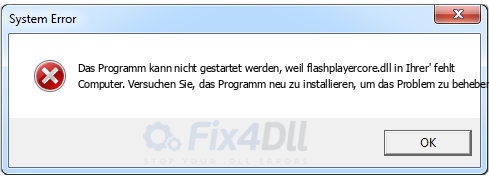 flashplayercore.dll fehlt