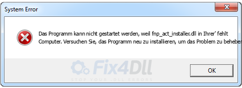 fnp_act_installer.dll fehlt