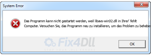 libavs-win32.dll fehlt