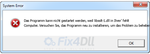 libxslt-1.dll fehlt