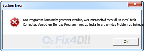 microsoft.directx.dll fehlt