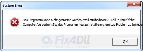 sttubedevice203.dll fehlt