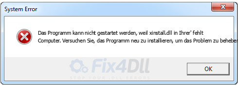 xinstall.dll fehlt